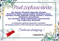 DZIĘKUJEMY SPONSOROM KONKURSU PIEŚNI PATRIOTYCZNEJ 2024